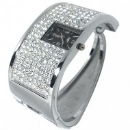 Zilverkleurige Horloge met strass